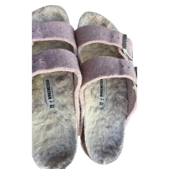 BIRKENSTOCK Women's Arizona Rivet Sandal Shearling in Rose EU 38 US 7 - Picture 7 of 10